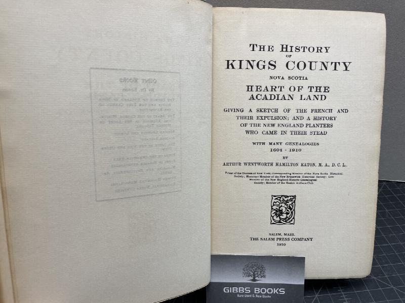 HISTORY OF KINGS COUNTY NOVA SCOTIA HEART OF THE ACADIAN LAND Giving